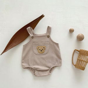 Summer Thin Strap Pants Set for Baby Boys And Girls Newborn All Cotton Overalls Korean Style Clothesuit for Crawling Babies