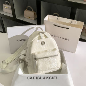 Fashionable Snake Print Womens Backpack Large Capacity Shoulder Bag British Style Detachable Strap Daily Use Handbag