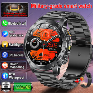 New Military T-Rex 3 Ultra 1000mAh Battery Smart Watch IP68 Waterproof Fitness Track Flashlight Heart Rate Sports Smartwatch Men