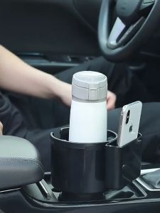 Car Cup Holder With Adjustable Base Cup Holder Phone Mount Adapter Organizer For Bottles Cups Portable