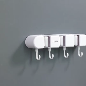 Mop Hook Rack Wall Mounted Broom Multifunctional Clip Hook Buckle Punch-free Bathroom Storage Rack
