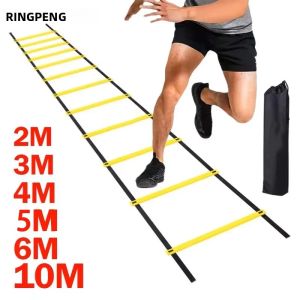 Có Thể Điều Chỉnh Dây Đeo Nylon Thể Thao Nhanh Nhẹn Thang Bóng Đá Thể Dục Tốc Độ Nhảy Thang Phối Hợp Cơ Thể Ấm Lên Dụng Cụ Tập Luyện