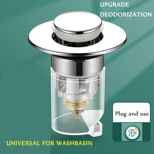 【SG stock】 Basin Sink Drain Filter Pop Up Drain Waste Stopper Bath Stopper Bathroom Faucet Accessories