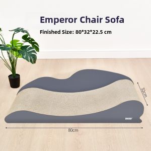 Large Size Wear-Resistant Cat Scratching Board Cat Couch Bed Fur-Friendly Non-Shedding Cat Toy Luxury Chair Design