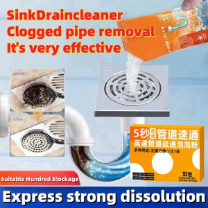 Kitchen Toilet Effervescent Powder Fast Clog Dissolving No Damage to Pipes Odor Removal Unclogging Bubble Powder