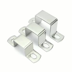 1/5pcs 304 Stainless Steel Square / Ohm Right Angle Bracket U-Shaped Pipe Clamp 10*10 15*15 20*20 25*25 30*30 40*40 50*50