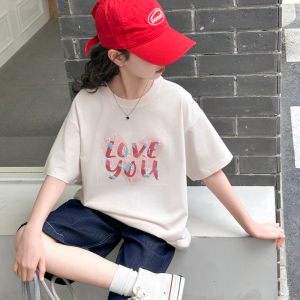 Girls Summer Short Sleeve Casual Denim Two-Piece Set Cotton Fabric Breathable Cool Feeling Mosquito Proof Sport Scene Suitable