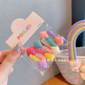 กิ๊บติดผม Duckbill สีลูกกวาดสําหรับเด็ก นักเรียน เครื่องประดับผมรูปหัวใจสีสันสดใส น่ารัก ถั่วถั่ว เรียบง่าย Match