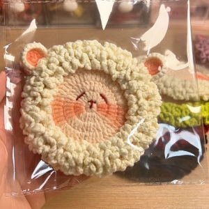 Handmade Crochet Sheep Cup Mat Finished Product Korean Style Childrens Cute Pad Modern Simple Home Fabric DIY Crafts