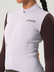 Santic Áo khoác đi xe đạp dành cho nữ áo khoác dài tay chống gió xe đạp ngoài trời xe đạp Jersey Top