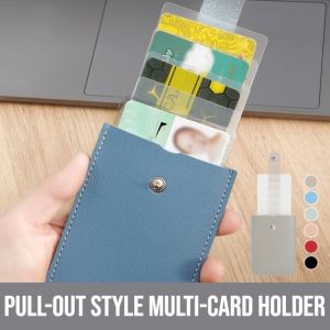 Ultra-Secure Anti-Demagnetization Anti-Theft Pull-Out Style Multi-Card Holder Pull-Out Card Holder Portable Women Men Mini Wallet