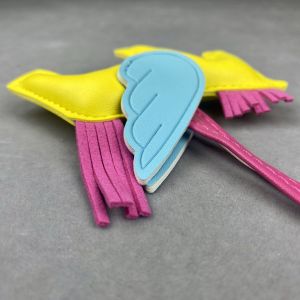 Móc Khóa Ngựa Có Cánh 28 Màu Đáng Yêu Làm Bằng Da PU Kèm Tua Rua Đồ Trang Trí Ngựa Nhồi Bông Màu Macaron