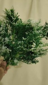 Aksesoris Rose Mary Cabang 3 artificial rumput daun plastik untuk dekorasi pelaminan atau dekorasi wedding dan dekorasi rumah premium Import termurah aritifisial palsu plastik