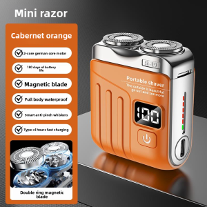 MONLEYTA | German Electric Shaver Mens 2025 New Mini Portable Beard Trimmer Genuine Double Ring Small Steel Cannon Gift