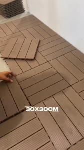 30×30CM Floor Decking Tiles Plastic DIY Interlocking Deck Tiles PVC Indoor Outdoor Flooring