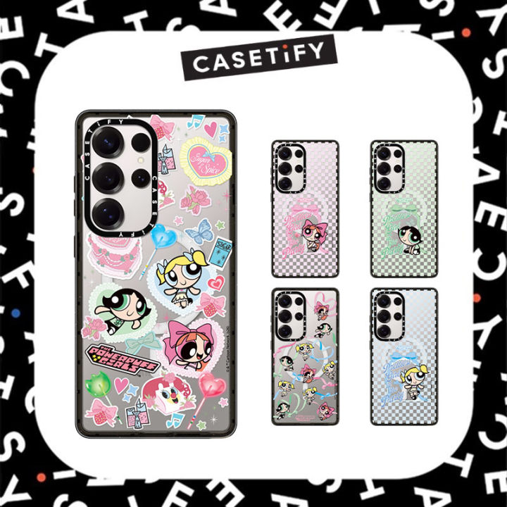 CASETiFY Powerpuff-Girls-เคสกันกระแทกตัวละครด้วย Magsafe สำหรับ Samsung Galaxy S26อัลตร้า/กาแลคซี S25อัลตร้า/กาแลคซี S24อัลตร้า/อัลตร้า S23อัลตร้า/กาแล็คซี่ S22อัลตร้า [8.2ฟุต4ระดับทหารป้องกันการตกกระแทก]