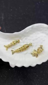 Luxury Sparkling Cubic Zirconia Fish Pendant Stainless Steel Womens Necklace Fashion Waterproof Jewelry Gifts