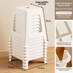 Jeko&Jeko | Stackable Non-slip Reinforced Plastic Stool