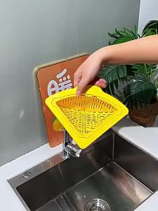 Corner Sink Drainer Basket Magnetic Kitchen Storage Rack Sink Drain Strainer Basket For Trash Food Waste LeftoversUniversal Box