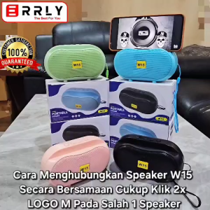 Speaker Bluetooth Portable ERRLY W15 Speker Wireless Super Bass TWS 2 IN 1 + Stand Phone