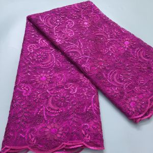 ผ้าลูกไม้ตาข่ายแบบแอฟริกันปักเลื่อม2024ดีไซน์ล่าสุดผ้าลูกไม้เนื้อบางฝรั่งเศสสำหรับผู้หญิง A3993เย็บชุดเดรสปาร์ตี้ตอนเย็น