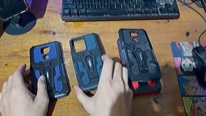 Casing Xiaomi Redmi Note 8 New HardCase Armor Belt Clip Kick Standing Robot Terbaru