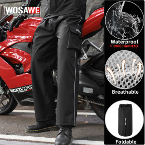 WOSAWE | WOSAWE Motorcycle Pants Motocross Waterproof Reflective Impermeable Rain Pants Scooter Bike Fishing Camping Trousers Rainy Days