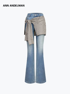 ANN ANDELMAN | Split Style Wide Leg Jeans Blue