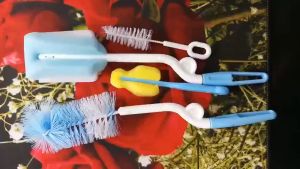 Bộ 5 món dụng cụ cọ rửa bình sữa núm ti cốc chén Bộ cọ rửa chén tiên lợi