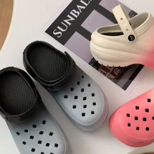 SHO-SUN-8694-2T🌽รองเท้าหัวโต สีทูโทนน่ารัก พื้นนิ่มใส่สบายมาก สไตล์เกาหลี รองเท้าส้นตึก เสริมส้ม ใส่สบายมาก🌽