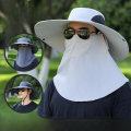 Men Dry Farm Work Protection Childrens Summer Outdoor Face Cover Ultraviolet-Proof Sun Straw Bucket Hat. 