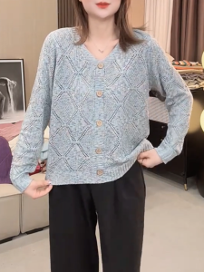 QINGNAER | Lace Hollow Fashionable Loose Slimming Knitwear