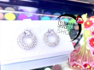 Bông tai cao cấp bạc 925 sang chảnh kết đá chíu sáng