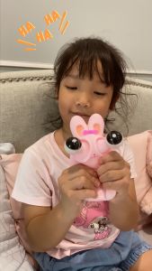 ตุ๊กตากระต่าย ตาปลิ้น ตาโปน นุ่มนิ่ม บีบเล่นคลายเครียด ผลิตจากวัสดุ Vinyl คุณภาพ มี 3 สี ชมพู / ฟ้า / ฟ้าอ่อน