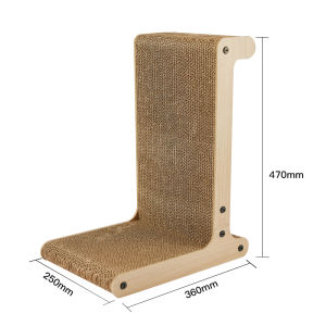 Osti Wood Grain Vertical Cat Scratcher Versatile Pet Scratching Cardboard Toy High-density Corrugated Paper Board Kitten Grinding Claw Scratch Pad