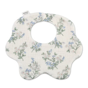 Pure Cotton Floral Pattern Baby Bib Soft Breathable Saliva Towel Infant Feeding Protector Anti-Vomiting Comfortable for Babies