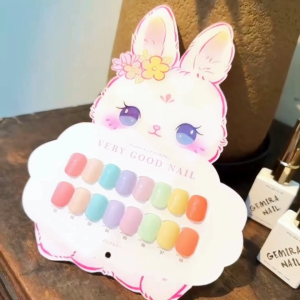8 สีเจลยาทาเล็บชุดเล็ก ชุดสีลูกอมน้ำแข็ง แจกบัตรสีอะคริลิคกระต่ายน่ารักฟรี สามารถจัดส่งได้ทันที