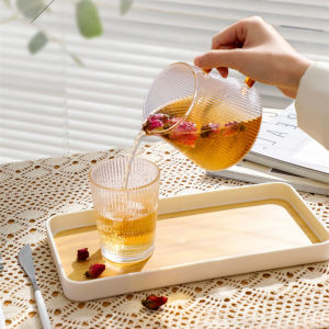 Yo-Fun Tea Cup Water Cup Tray Living Room Japanese Minimalist Rectangular Round Fruit Plate Household Tray