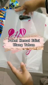 BUNDLE 50 SET Plastik Dove Happy Birthday + OPP Ultah Bingkisan Snack + Mika Bento /Thinwall Sekat 4