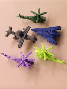 Military Helicopter Eraser Blind Box Assembly Fighter Plane Model Toy for Boys Detachable Assembly Learning Experiment Drawing Supplies