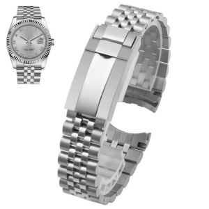 Dây Đồng Hồ Thép Không Gỉ 5 Mắt Xích Dành Cho Rolex NH34A 40MM GMT Jubilee Đồng Hồ Đeo Tay Cơ Khí Cao Cấp Phụ Kiện Dây Đeo Rộng 20mm