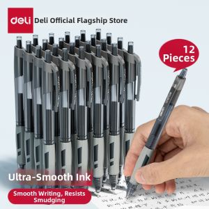 deli | Auto Retractable Student Exam Carbon Ink Pen