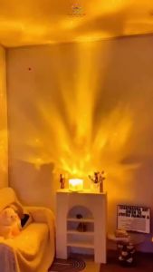 Đèn ngủ đèn bàn trang trí nghệ thuật sáng tạo có đèn chiếu sóng nước decor phòng đèn ngủ chill