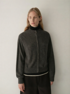 INSIS FEMME | Merino Wool Winter Volcano Collar Vintage Cocoon Knit Cardigan