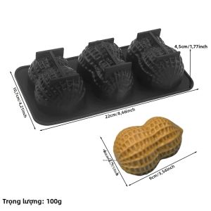 Khuôn Silicon Làm Socola Hình Hạt Đậu Chất Liệu An Toàn Thực Phẩm Thân Thiện Môi Trường Dụng Cụ Làm Bánh Khuôn Làm Bánh Mousse Pháp Dụng Cụ Làm Bánh Ngọt