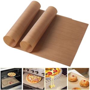 Glossy Baking Mat Sheet 30*40cm Teflon Sheet Reusable Non-Stick Mat Reusable Baking Sheets Food Grade BBQ Paper Heat Resistant Washable