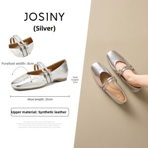 Josiny | French Style New Spot Flat Shallow Mary Jane Shoes