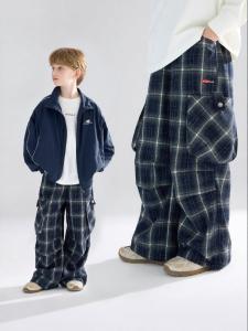 MUCMUKN | Plaid Milled Vintage Casual Workwear Boys Spring Pants