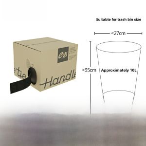 E-Clean Vest-Type Drawstring Plastic Garbage Bags Household Dormitory Use Disposable Bags Roll out 200 Pieces