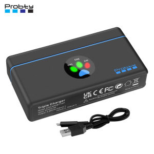 Bộ Sạc Pin Probty Cho GoPro Hero 13 Black Mission 1 Series - Thiết Bị Phụ Trợ Bằng Nhựa Cho Phụ Kiện Máy Ảnh